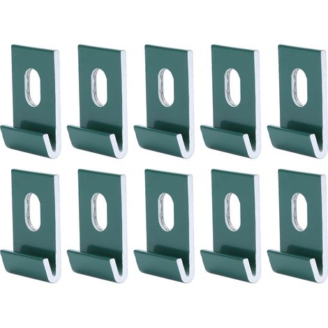 Lot de 10 Crochets de Fixation pour Serre, Attaches en Aluminium, Set de Supports Vert (1/5)