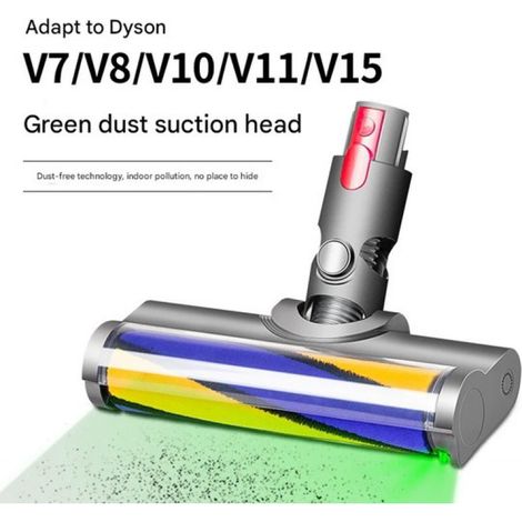 Passend für Dyson Staubsauger V7, V8, V10, V11, V15 und V8 Slim. Ersatzteile: Saugnapf, untere Bürste, Ersatz-Staubsaugeraufsatz (1 Stück). (1/5)