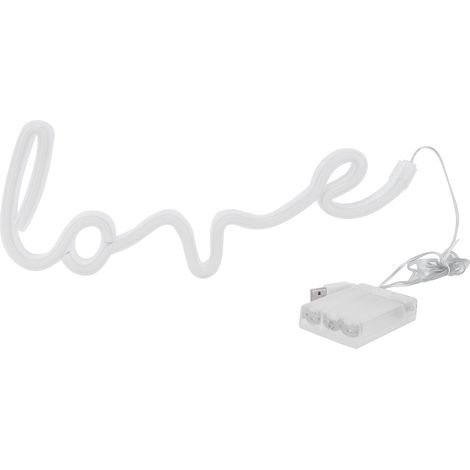 Neon-Leuchtschild mit Liebesbuchstaben, dekorative LED-Leuchte fürs Schlafzimmer, USB-/Batteriebetrieben (1/5)