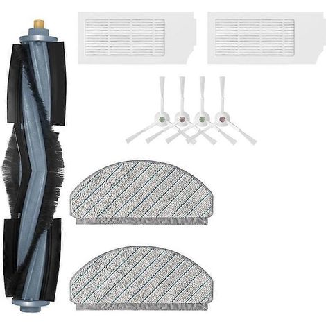 Pièces détachées pour ECOVACS DEEBOT T10 Plus : brosse principale, brosse latérale et filtre HEPA (1/5)