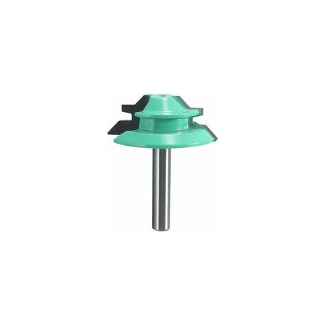 EASYCOMFORT Betterlife Routeur à onglets verrouillable à 45 degrés Diamètre d'onglet 1/4 pouce / Tige de 8 mm Coupe-bois vert pour le travail du bois, 1 pièce, accessoires d'outils de bricolage (1/5)