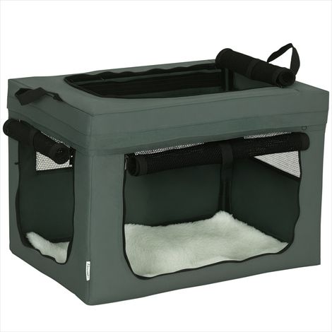 Caisse de transport pour animaux pliable 60 x 42 x 42 cm en tissu (1/5)