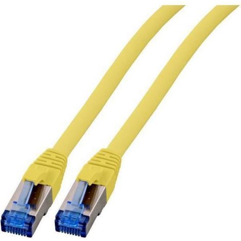 Câble de raccordement Cat6a S-FTP (S-STP) EFB Elektronik K5525FGE.2 - Jaune - 2m