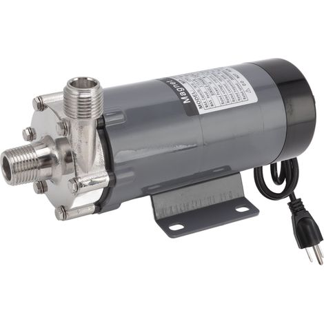 Pompe à bière magnétique Inox 304 haute température 140°C débit 19L/min silencieuse pour brassage domestique et transfert de liquide (1/5)