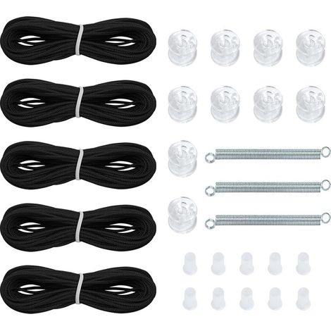 Accessoires pour stores plissés à ressort, ressorts de rechange pour stores plissés, accessoires pour cordons de serrage, pièces détachées pour la réparation de rideaux (à faire soi-même). (1/5)