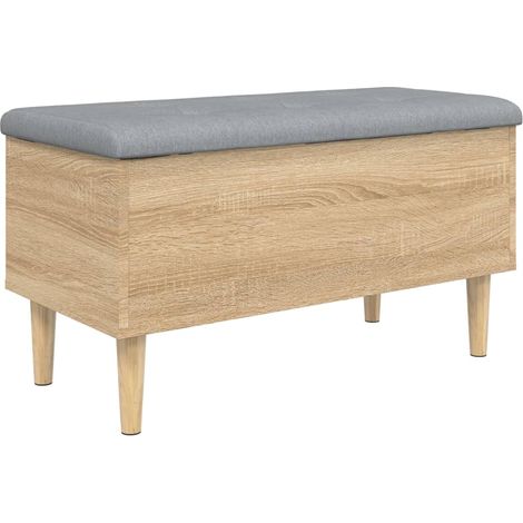Sitzbank mit Stauraum Sonoma-Eiche 82x42x46 cm Holzwerkstoff vidaXL (1/5)