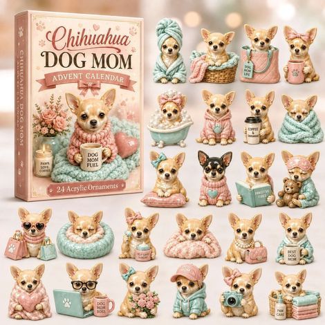 Chihuahua maman calendrier avent 2026 2D boîte surprise