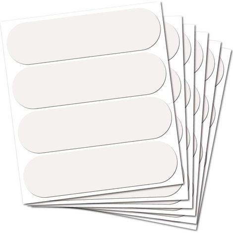 Set mit 6 reflektierenden weißen Aufklebern, 8,5 x 2,7 cm, für Motorrad- und Fahrradhelme (1/5)