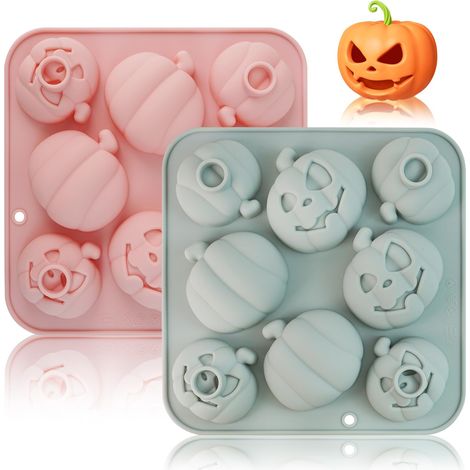 Set di 2 stampi per torta di zucca, kit di stampi in silicone per feste, casa e matrimoni (zucca)