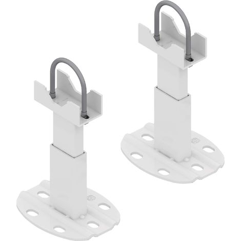 Coppia di fissaggi a pavimento per radiatore alluminio - piedino con sistema anti sgancio per termosifone in alluminio - Portata Massima 200 kg a Fissaggio (1/6)