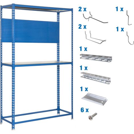 Estantería SIMONRACING Pack megaplus 3/400 azul /galvanizada + 9 accesorios (1/2)