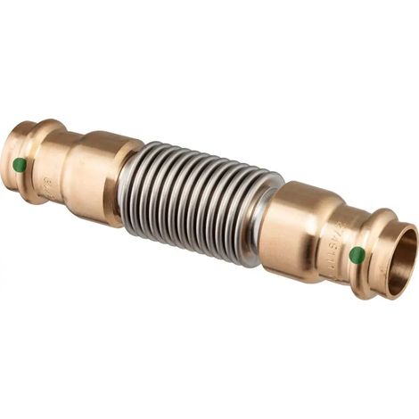 Viega Compensador Sanpress Inox, d 15mm Bronce rojo o bronce de silicio, acero inoxidable Modelo 2251, 690250
