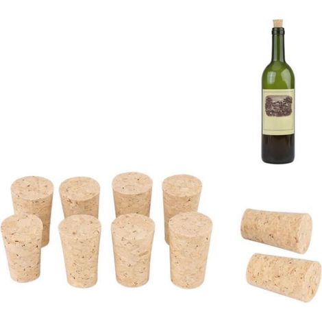 10PCS Bouchon naturel conique, bouchon de bouteille de bière - Bois - 20 15 35 mm - Vvikizy (1/4)