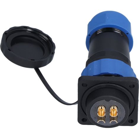 Connecteur étanche carré 4 trous IP68 prise aviation 380V 45A pour câble SP284 broche (1/5)