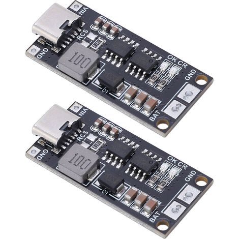 Module de chargeur de batterie (2 pièces) résistant à l'usure, type C 2S, vers 8,4 V, module de charge rapide pour batterie lithium 1 A (1/5)