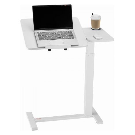 Table de lit mobile table d'appoint avec plateau rabattable et 4 (1/5)
