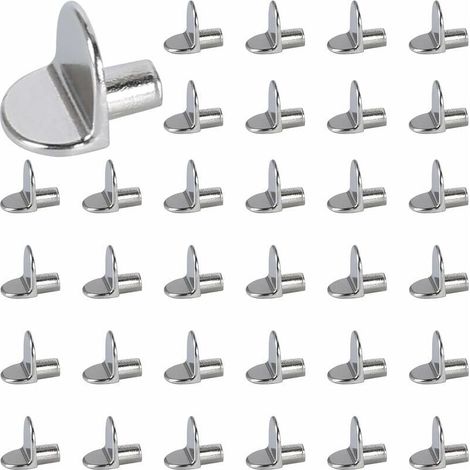 40Pcs Taquet Etagere 5mm Taquets pour Étagères Chevilles de Support d'Étagère Goupille Étagère Broches Support Etagere Bricolage Acier Inoxydable