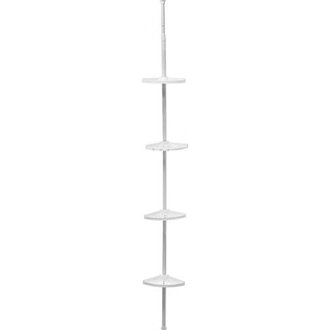 5Five Simply Smart – Étagère de douche télescopique 19x240 cm – Fixation sans perçage – Structure en acier – Tablettes en polypropylène résistantes à l'eau (1/5)
