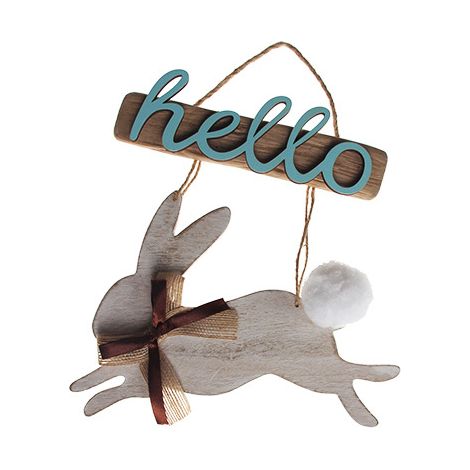 Décorations de Pâques, pendentifs en bois en forme de lapin de Pâques
