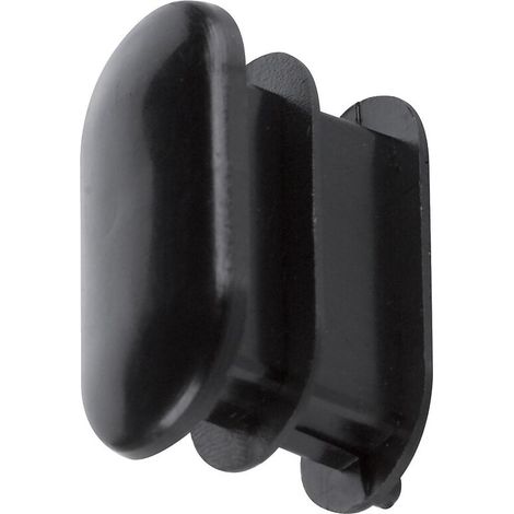 EMBOUT OVALE NOIR POUR TUBE 30X15 MM - BOUILLER PLASTIQUES