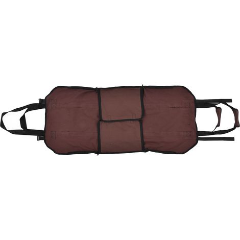 Sac de transport de bûches en toile Oxford, robuste et portable, pour le jardin - Marron (1/5)