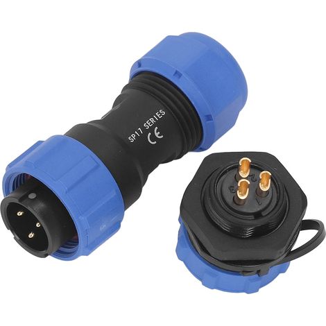 Prise aviation étanche IP68, connecteur 3 broches, 3 trous, adaptateur secteur SP17