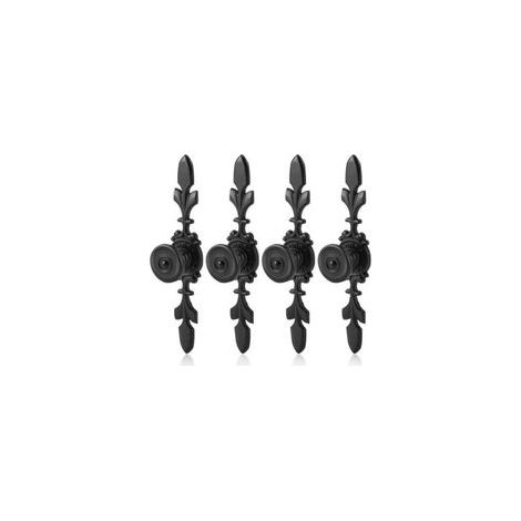 pomos de puerta de estilo vintage, tiradores de armario retro de aluminio negro, para puertas de armario sencillas y modernas, cajones, tirador de un solo orificio para el hogar (negro)