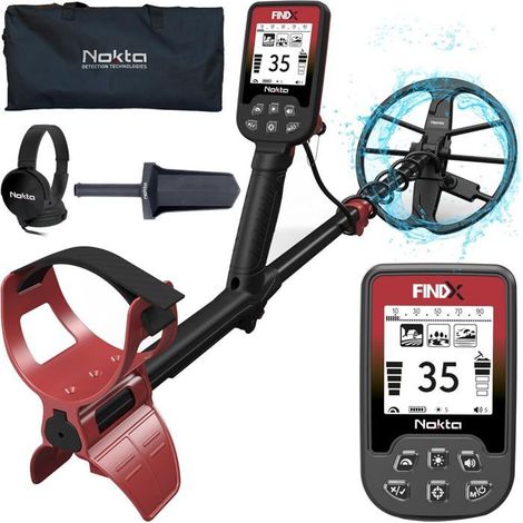 Nokta Findx Détecteur De Métaux, Détecteurs De Métaux Avec Bobine Étanche De 28 Cm Pour Or, Pinpoint, Batterie Rechargeable (Écoute