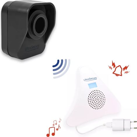 Ultra Secure – Détecteur de mouvement sans fil 600m – Alimentation par piles AA – Autonomie 1 an – Carillon réglable 70-120 dB – Compatible gamme DA600+ (1/5)