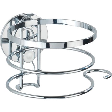 Porte sèche-Cheveux Acier INOX Fixer sans percer Brillant (1/5)
