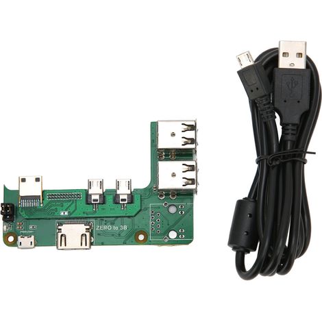 Carte d'extension 4 ports USB HD (interface multimédia haute définition femelle) pour Raspberry Pi Zero 2W à 3B
