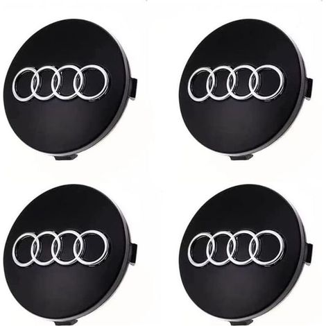 Enjoliveurs centraux de roue 4 pièces pour Audi, 60 mm, ABS, accessoires auto (1/3)