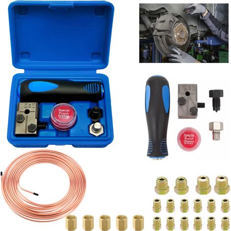 kit appareil à collets pour circuit de frein universel 4,75 mm - Idéal pour Les Systèmes de Freinage Hydrauliques de Voiture