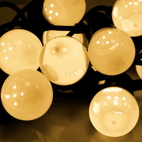 Ghirlanda natalizia da esterno con 50 LED, 6 m, IP44, luce bianca calda, modello Rebel.