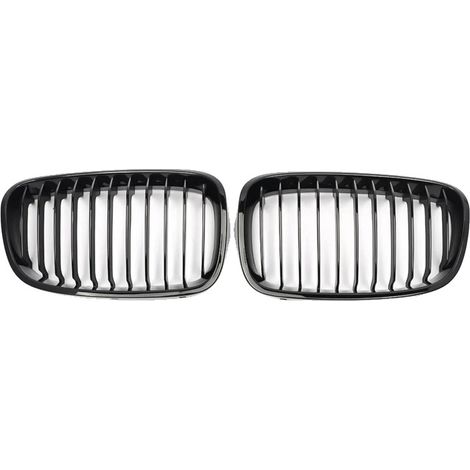 Grille avant, plastique ABS durable, remplacement direct, Noir Brillant (1/2)