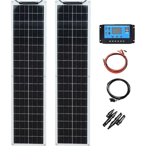 Kit de panel solar flexible, alta eficiencia, diseño ligero, kit solar de 24 V y 100 W (1/2)
