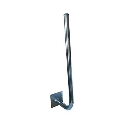 Support mural bras coudé en acier traité anti-corrosion – Hauteur 75 cm – Déport 25 cm – Diamètre 38 mm – Pour antennes 4G LTE 5G et paraboles