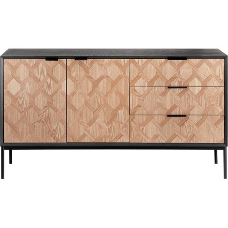 Mömax Sideboard Milano Schwarz/Esche furniert (1/5)
