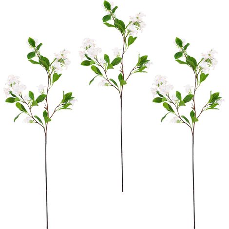 Árbol de osmanto artificial, juego de 3 piezas: ramas decorativas para jardín y hogar, flores artificiales rosas con hojas, para uso interior y exterior. (1/5)