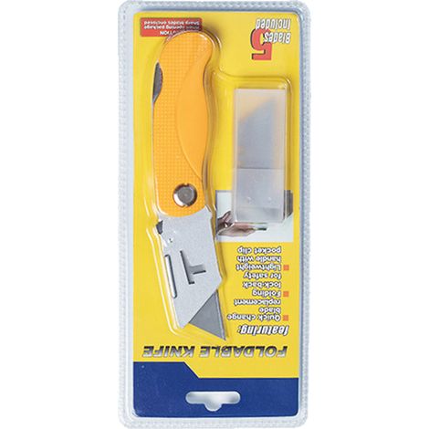Le fabricant fournit des lames trapézoïdales, des cutters, des lames utilitaires en forme de T, des lames pointues, des porte-couteaux pliants, des porte-couteaux robustes, des manches en plastique et (1/4)