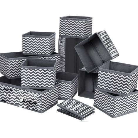 12er-Pack Aufbewahrungsboxen aus Vliesstoff, faltbar, atmungsaktiv (1/5)