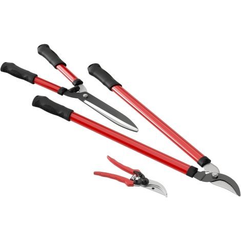 Heckenschere Set 3-teilig Gartenschere Astschere mit antihaftbeschichtete Stahlklingen, Rutschfeste Griff, zum Schneiden von Hecken und Ästen für Arbeiten im Garten \nOn-Site (1/5)