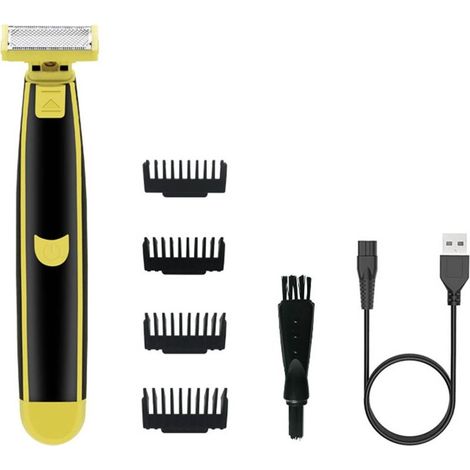 Rasoir électrique pour les hommes du corps du visage de douche humide et sec des rasants rotatifs rotatifs fulllades étanches non glissés USB rechargeables 600mAh Transport (1/5)