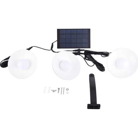 Ortviai Suspension Solaire LED 3 Têtes avec Capteur de Mouvement, Blanc Chaud, Étanche IP65, pour Patio, Jardin et Entrée (1/5)
