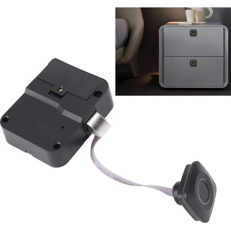 Cerradura para armarios con huella dactilar: Cerradura ultradelgada y a prueba de manipulaciones con instalación simplificada, reconocimiento biométrico y teclado codificado para oficinas y armarios, (1/5)