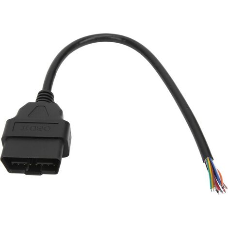 Adaptateur de prise OBD2, connecteur de câble mâle 16 broches, outil de Diagnostic, raccord pour Extension ELM327 30cm (1/5)