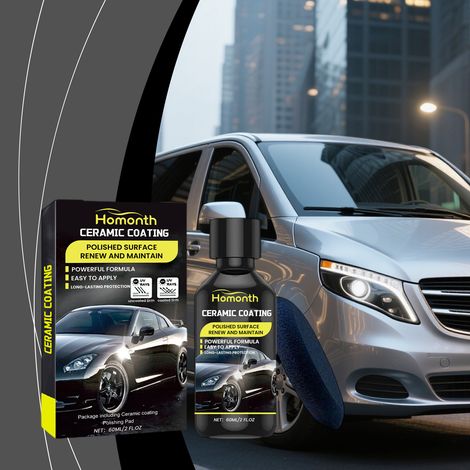 Auto-Keramikversiegelungsset: Schonend zum Autolack, schützt den Lack, verbessert den Glanz, ist schmutzabweisend und leicht zu reinigen – 60 ml x 1, Schwamm x 1 -- DTEKGAZ (1/5)