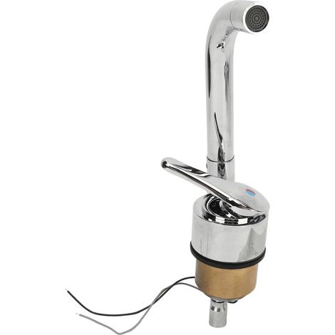 Robinet d'eau pour camping-car, rotatif à 360 degrés, en acier inoxydable 316, alimentation en eau chaude et froide pour caravanes, camping-cars et remorques de voyage (1/5)