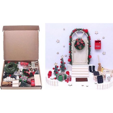 Petites figurines en bois pour maison de poupée sur le thème de Noël, pour répandre la joie des fêtes (1/4)