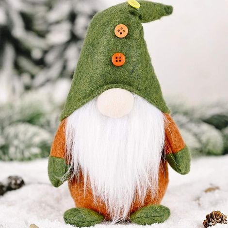 1 Poupée de Noël, Lutin en tissu non tissé, Design flexible, Décoration festive, Pour sapin et maison (1/5)